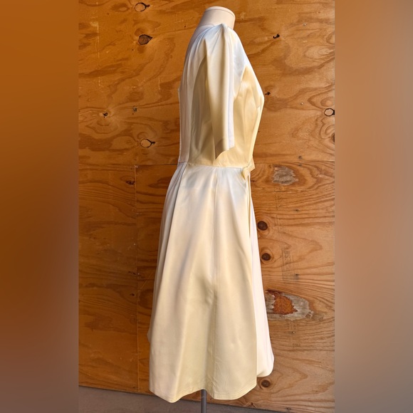 Vintage 1950s Wedding Dress Lorrie Deb | New LOOK Fit and Flare Nipped Waist - Picture 8 of 12